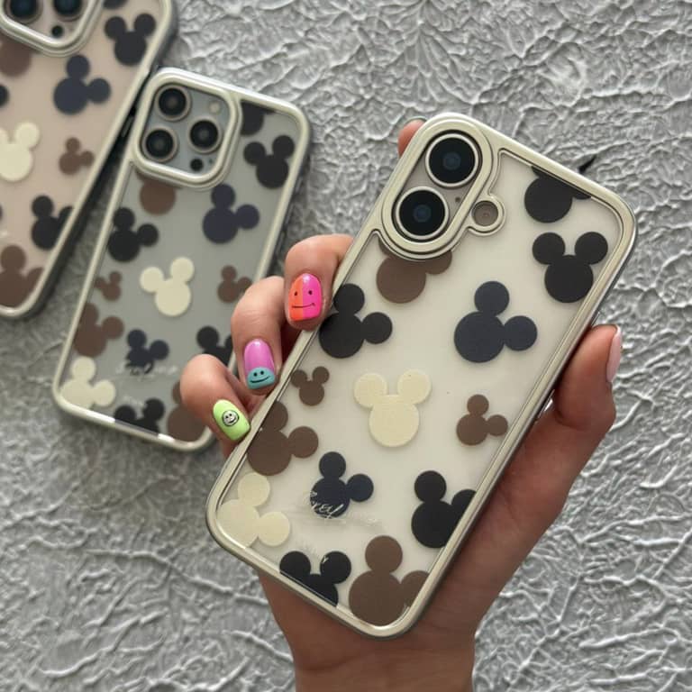 قاب شفاف میکی شلوغ Iphone