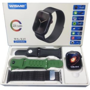 ساعت هوشمند 45میلی‌متر ویسمی مدل wisme-x15 با بند سیلیکونی