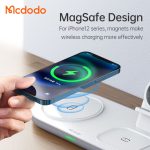 شارژر وایرلس 3 کاره مک دودو مدل MCDODO CH-706 بهمراه کابل شارژ