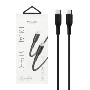 کابل Type-C به Type-C سوپر فست یسیدو YESIDO CA100 طول 1.2 متر 60 وات