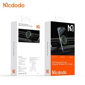 هولدر دریچه کولری و شارژر وایرلس 15وات مک دودو مدل MCDODO CH-5120 بهمراه کابل شارژ